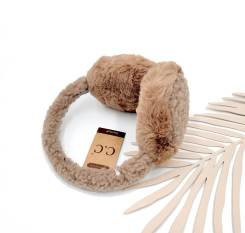 C.C Exclusive New  Women's Sherpa Earmuff , Warm Solid Color Faux Fur Sherpa Soft Fleece Headband Earmuffs gifts for her